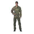 Adult Woodland Digital Camouflage Long Sleeve Flightsuit (2XL)